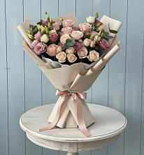 Букет цветов из:  Розы и Лизиантусы #REPLACE_PRED# Комсомольский Республики Дагестан