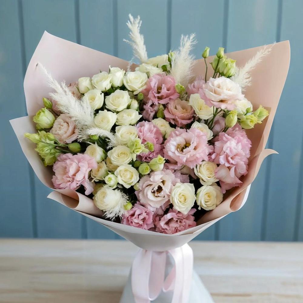 Букет цветов из: Альстромерии и Розы в Комсомольский Республики Дагестан