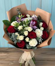 Букет цветов из:  Розы и Альстромерии в Комсомольский Республики Дагестан