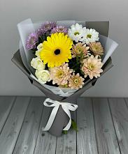 Букет цветов из:  Розы, Герберы и Хризантемы #REPLACE_PRED# Комсомольский Республики Дагестан