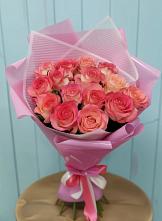 Букет 15 Розовых роз Равель #REPLACE_PRED# Комсомольский Республики Дагестан